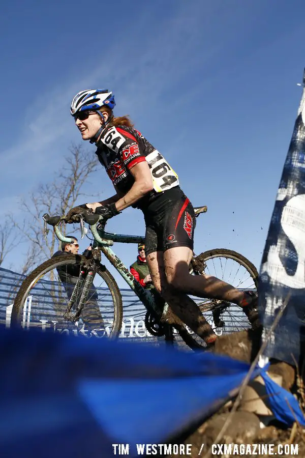 Nicole Alexander readies for the remount. 2012 Cyclocross National Championships, Masters Women 40-44. © Tim Westmore